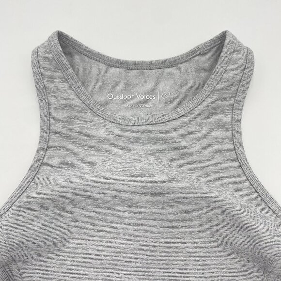 Outdoor Voices Sports Bra Racerback Pull-On Size Small Heather Gray Athletic Gym - Picture 4 of 9